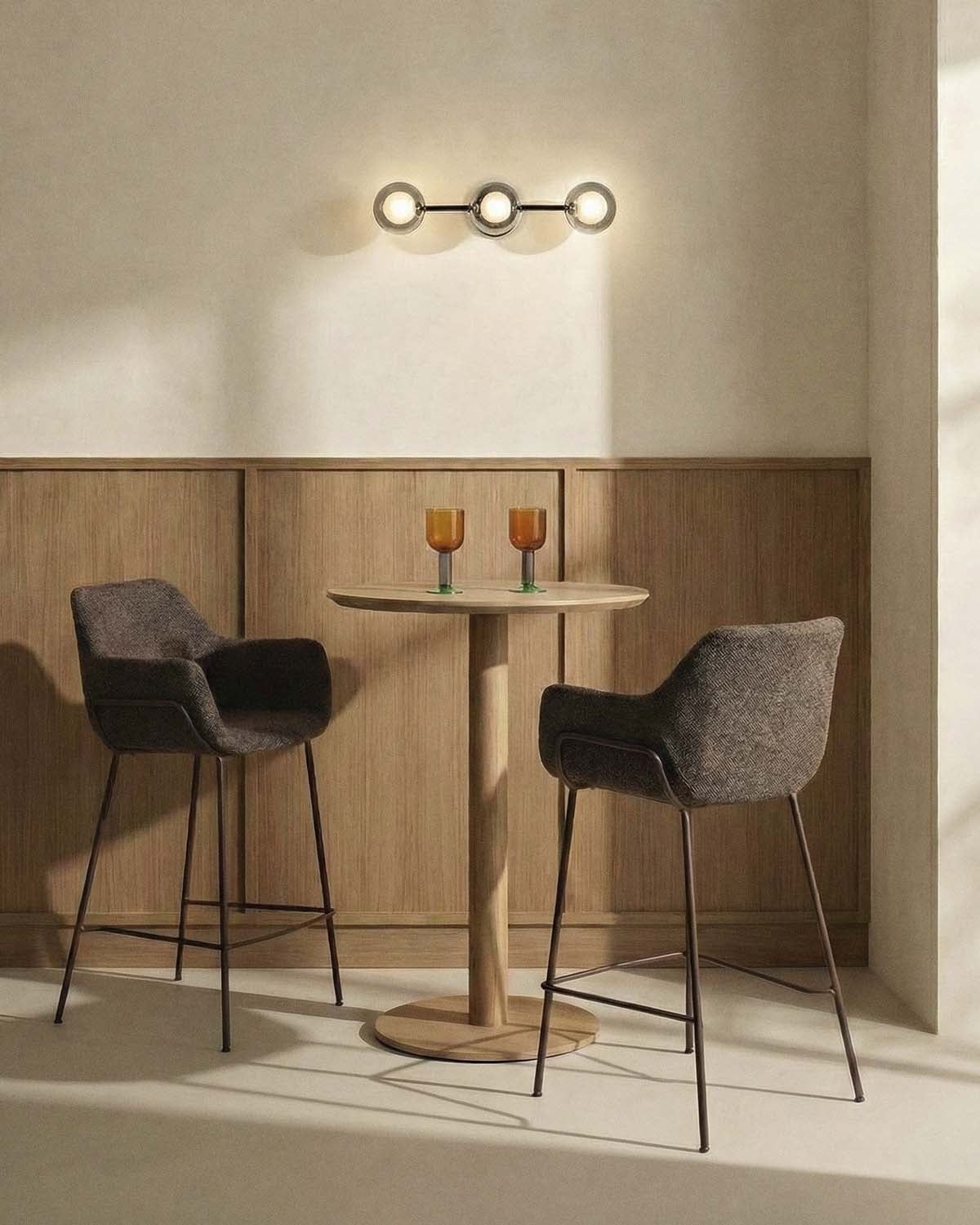 Sgabello Alto in Tessuto e Metallo  Oisin, immagine della galleria 2