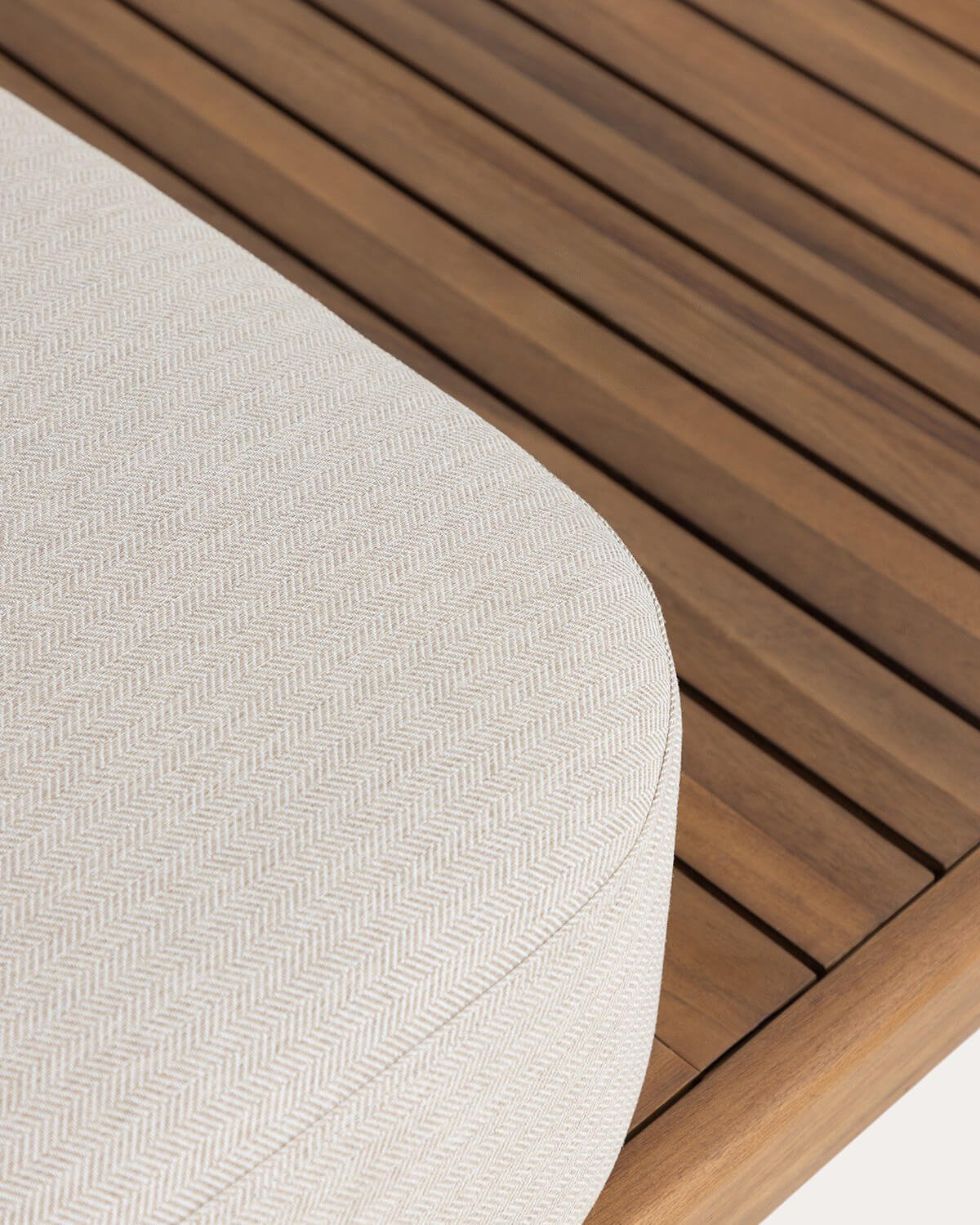 Set di Divani da Giardino Modulari da 2 Pezzi Modulo Divano e Modulo Angolare in Legno di Acacia e Tessuto Redik, immagine della galleria 8