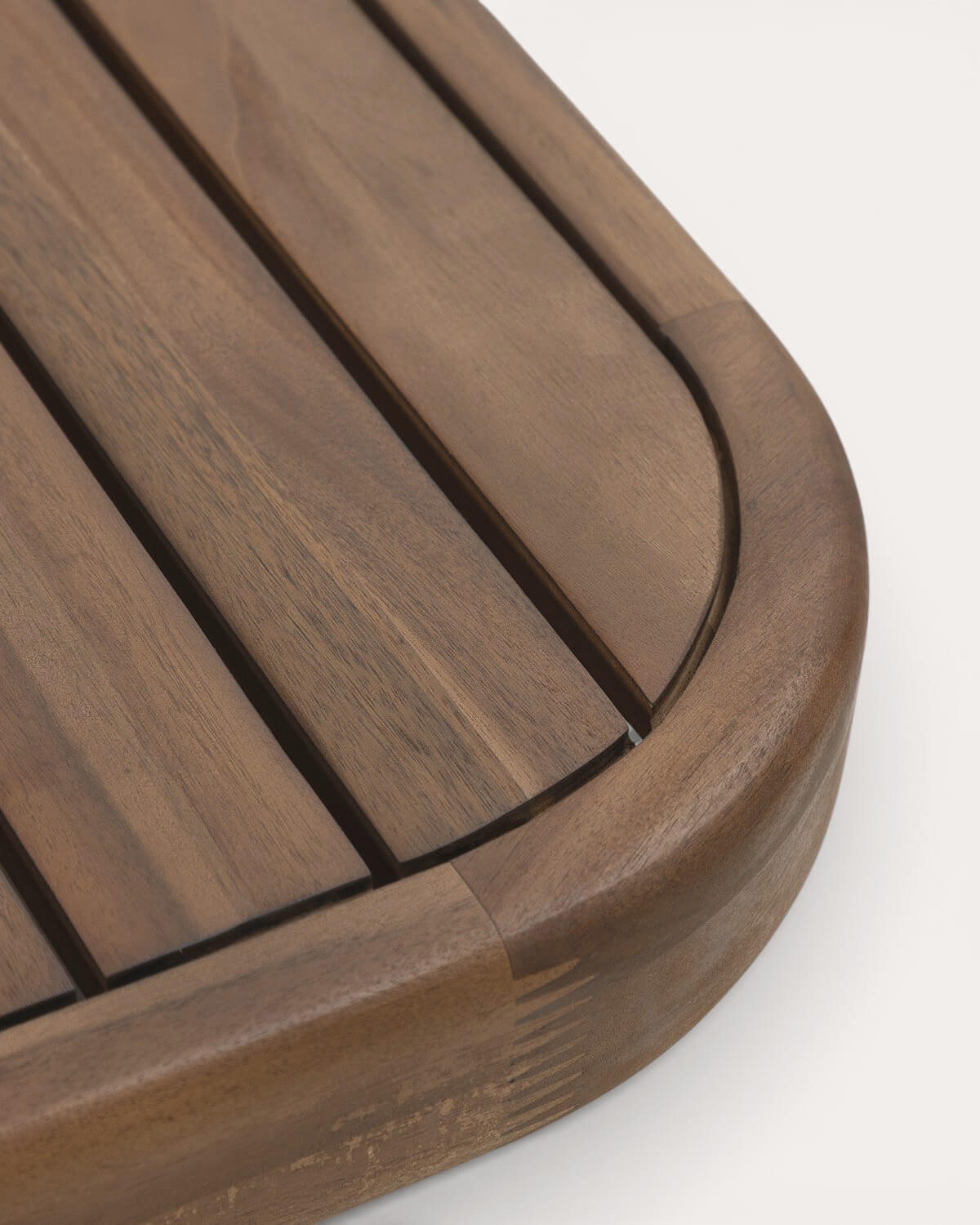 Set di Divani da Giardino Modulari da 3 Pezzi Modulo Divano, Centrale, Angolare con Pouf in Legno di Acacia e Tessuto Redik, immagine della galleria 10