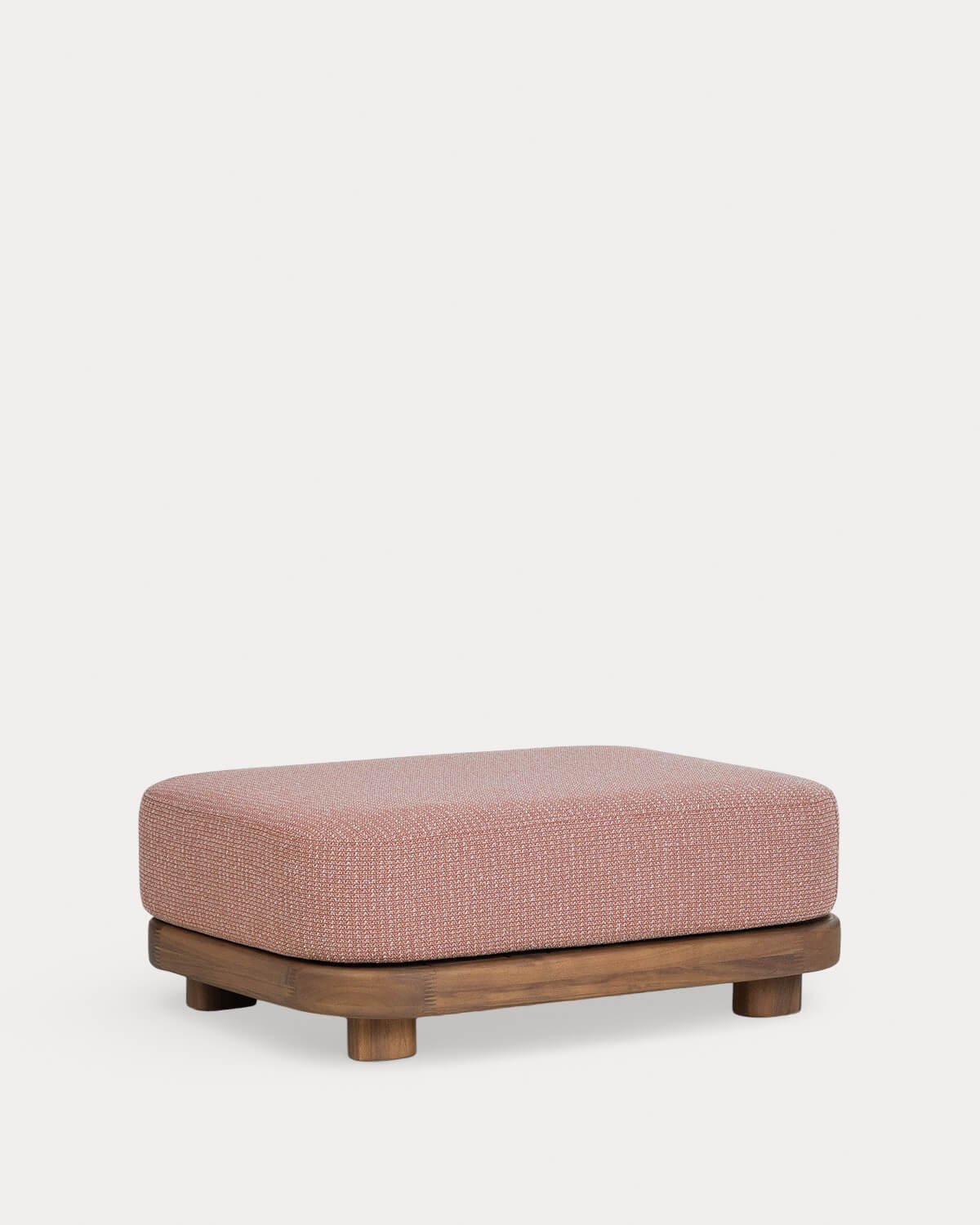 Set di Divani da Giardino Modulari da 2 Pezzi Modulo Divano e Modulo Centrale con Modulo Pouf in Legno di Acacia e Tessuto Redik, immagine della galleria 6