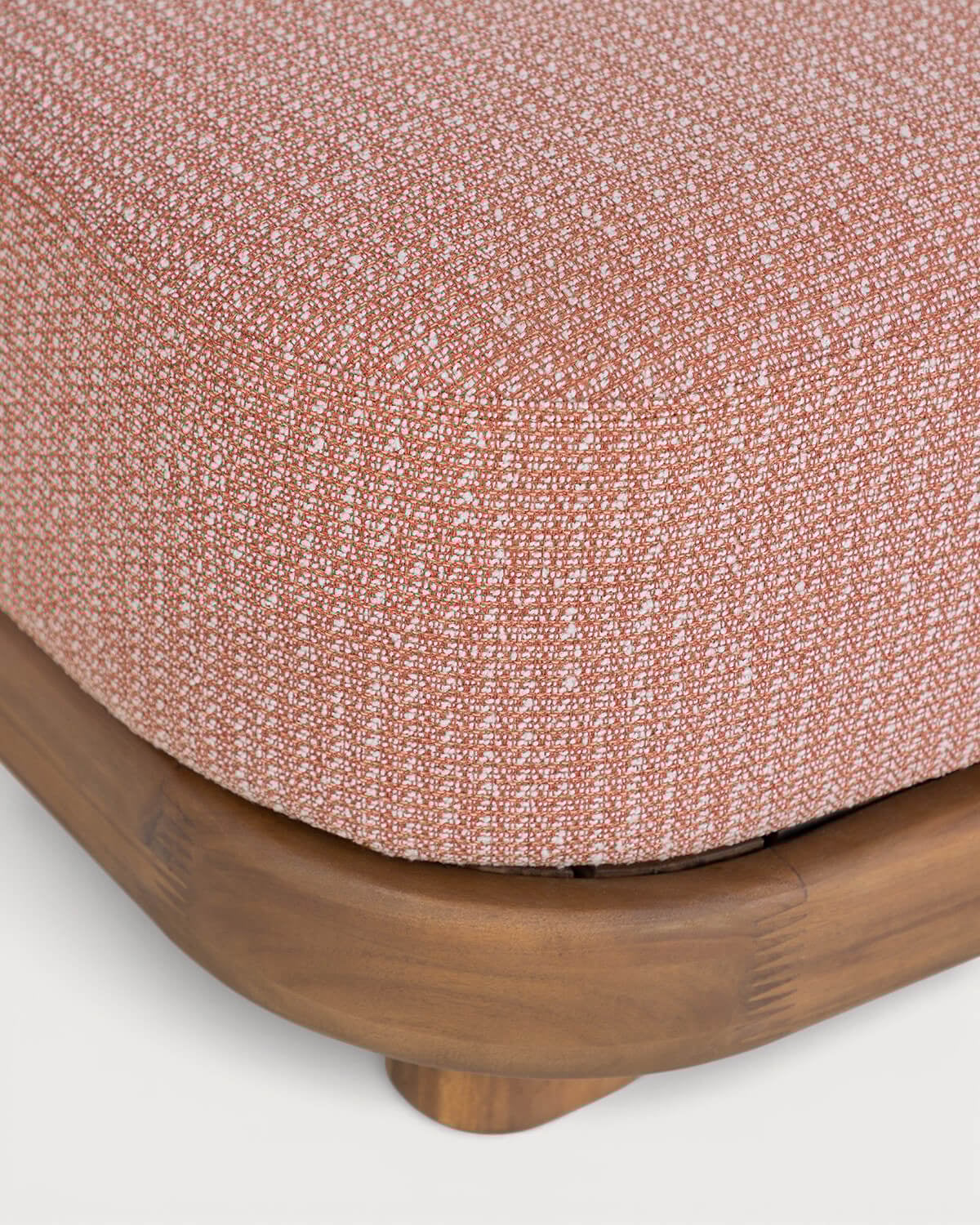 Set di Divani da Giardino Modulari da 2 Pezzi Modulo Divano e Modulo Centrale con Modulo Pouf in Legno di Acacia e Tessuto Redik, immagine della galleria 7