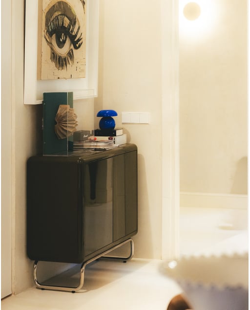 Madia Bassa con 2 Ante in Legno e Metallo Candela Colours