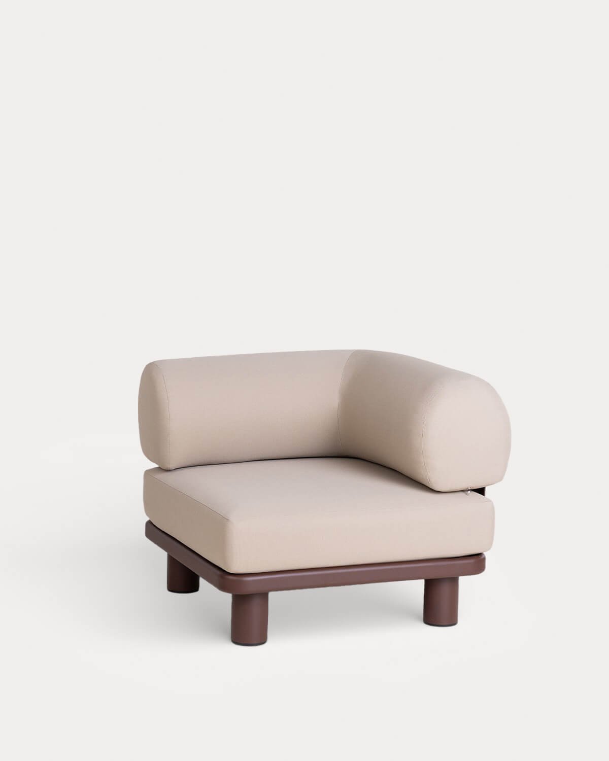 Set da Giardino con 2 Moduli Angolari, Modulo Centrale e Tavolino in Alluminio e Tessuto Lantana, immagine della galleria 4