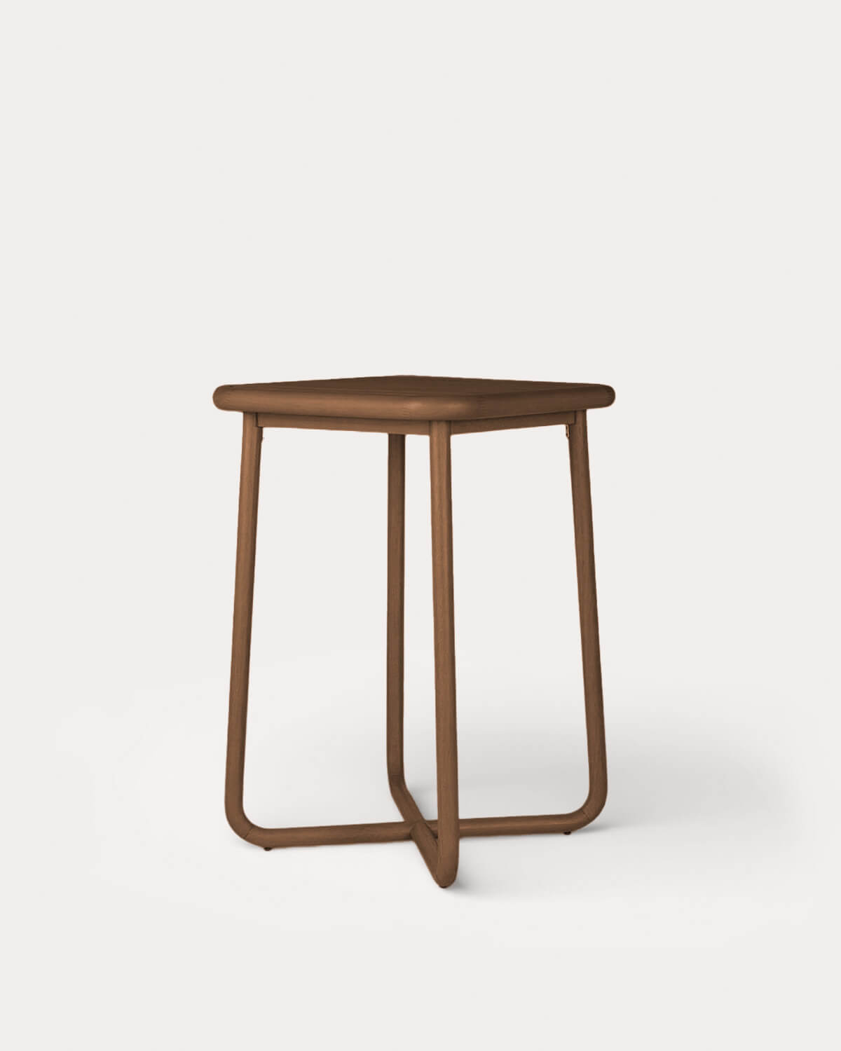 Tavolo alto da esterno quadrato 70x70 cm in legno di eucalipto Elnes, immagine della galleria 1