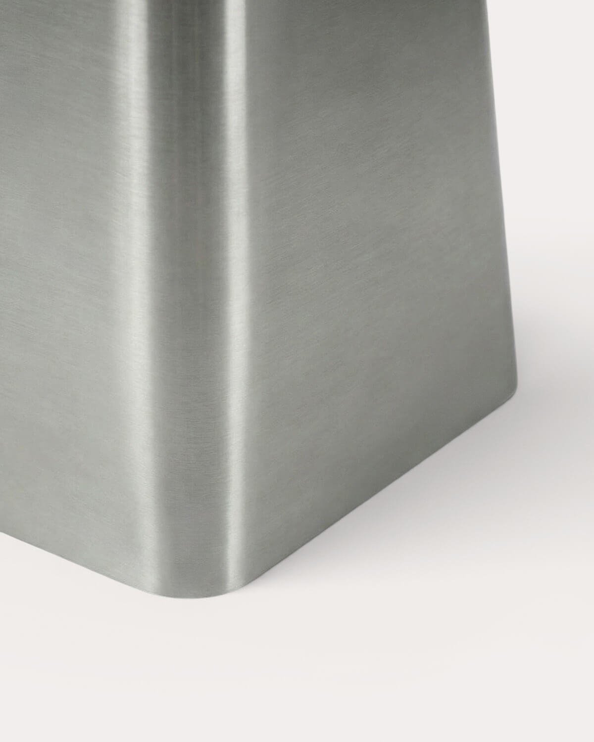 Tavolino Quadrato in Acciaio Inox e Marmo di Udaipur (50x50 cm) Ofelia, immagine della galleria 8