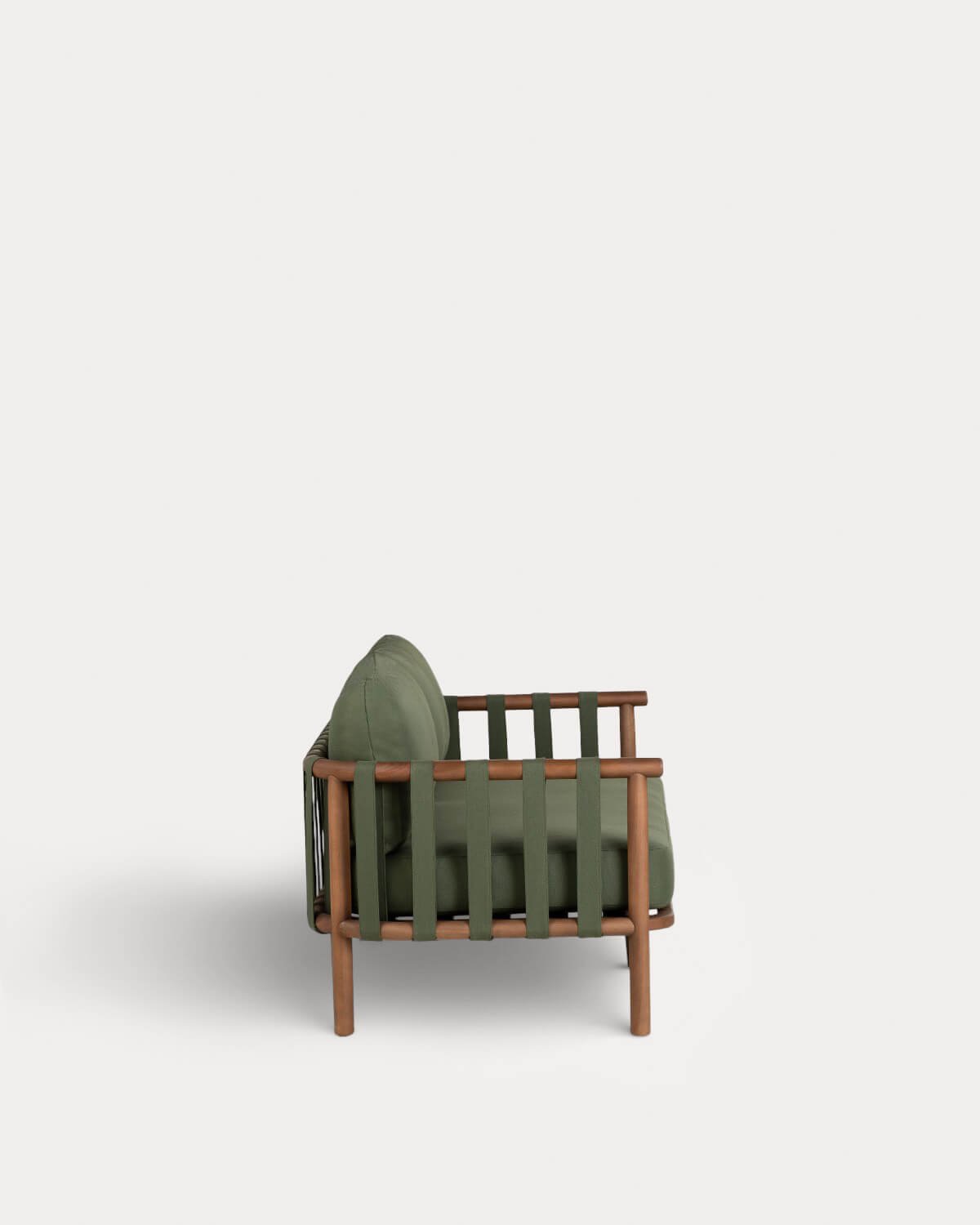 Divano da Giardino a 2 Posti in Legno di Eucalipto e Tessuto Edvard, immagine della galleria 3