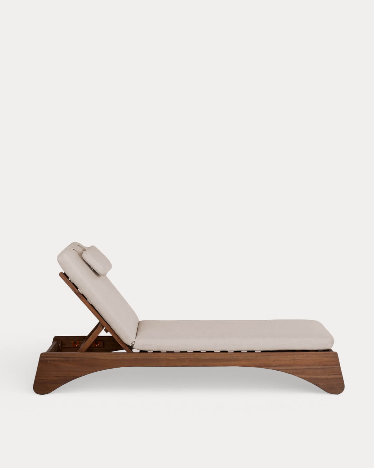 Pack da 2 Lettini Prendisole Reclinabili in Legno di Acacia e Tessuto Lorent, immagine della galleria 3