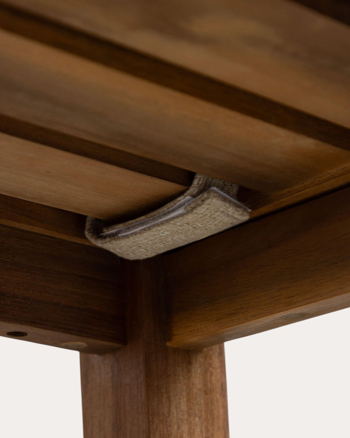 Sgabello Alto da Esterno in Legno di Acacia e Tessuto (75 cm) Hazan, immagine della galleria 7