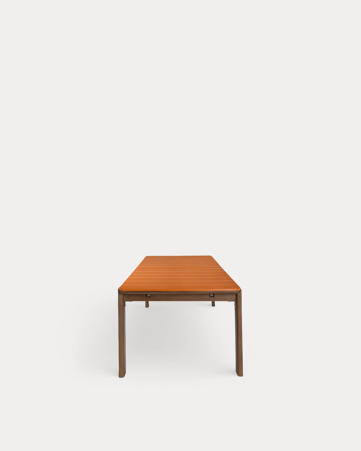 Tavolo da Esterno Rettangolare Allungabile in Cemento e Legno di Acacia (225-330x100 cm) Ubel, immagine della galleria 3