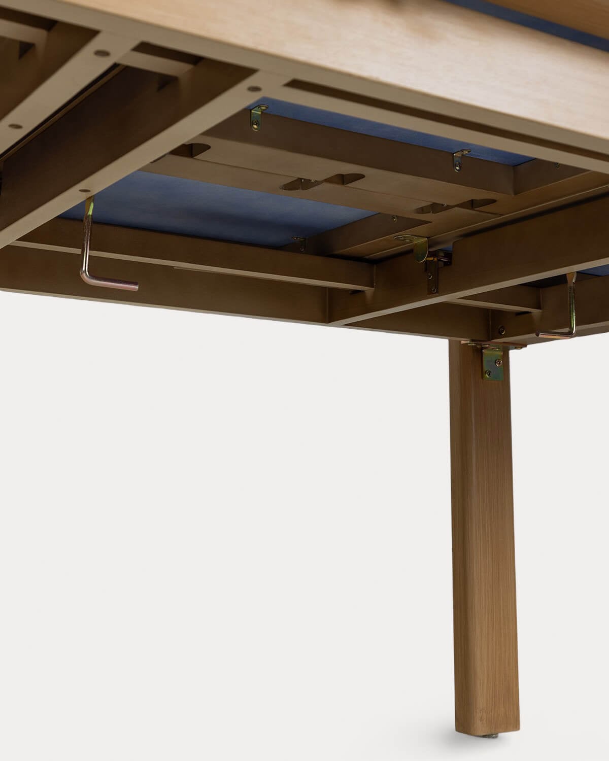 Tavolo da Pranzo Rettangolare Allungabile in Cemento con Effetto Piastrelle e Legno di Acacia (225-330x100 cm) Ubel, immagine della galleria 10