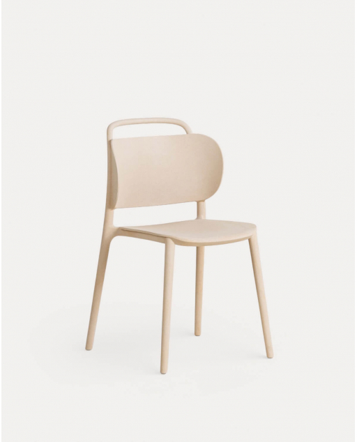 Sedia da Pranzo in Polipropilene Kole - Beige riciclato