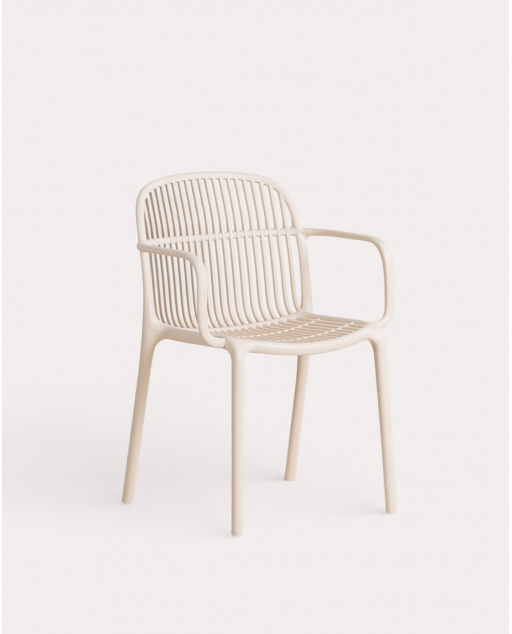 Pack da 2 Sedie da Pranzo in Polipropilene con Braccioli Aisha