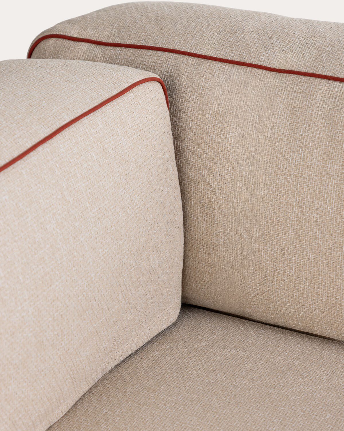 Divano da Giardino Modulare a 2 Pezzi Modulo Angolare con Pouf in Metallo e Tessuto Kristen, immagine della galleria 4