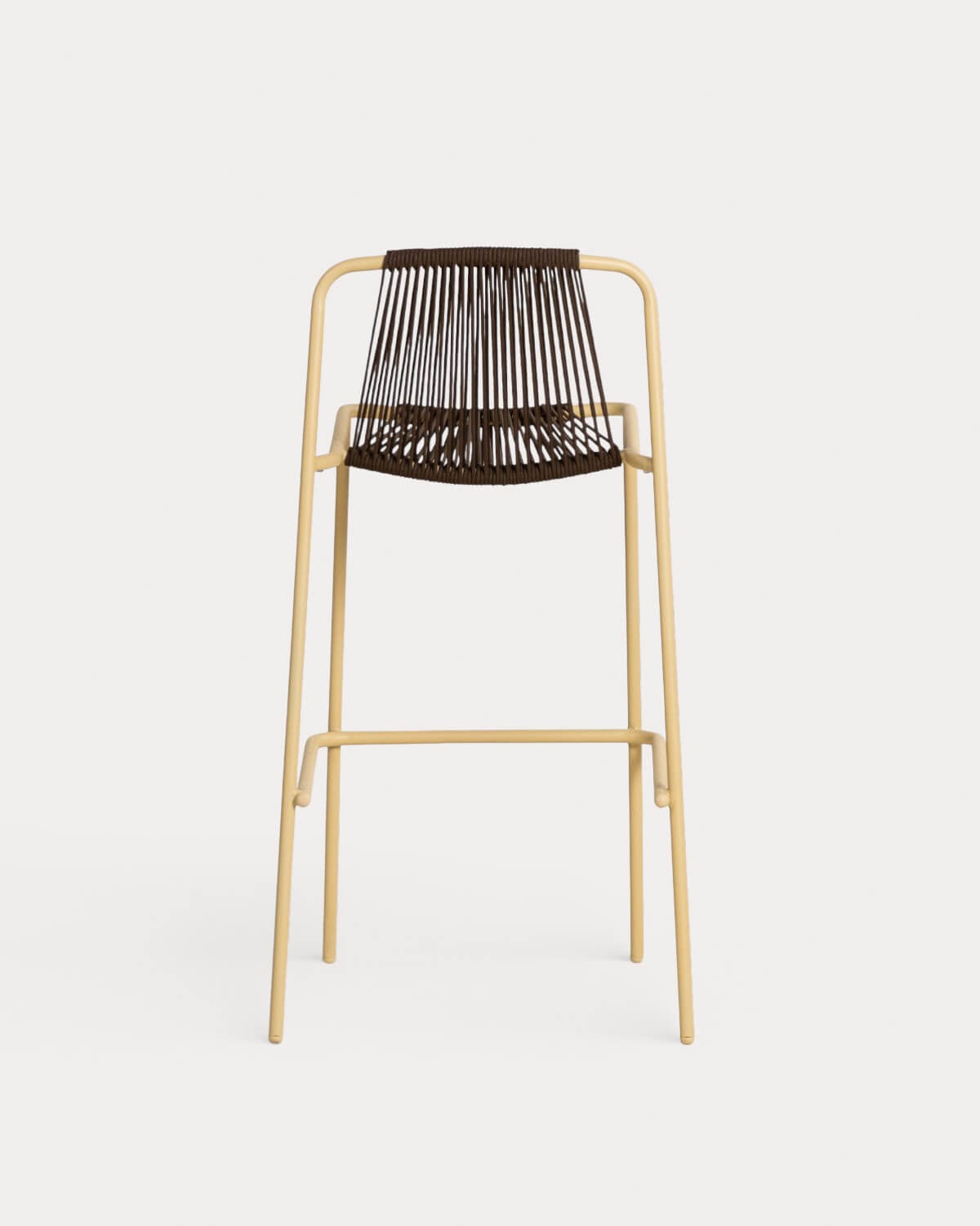 Sgabello Alto da Esterno in Metallo e Corda (75 cm) Mayailer, immagine della galleria 5