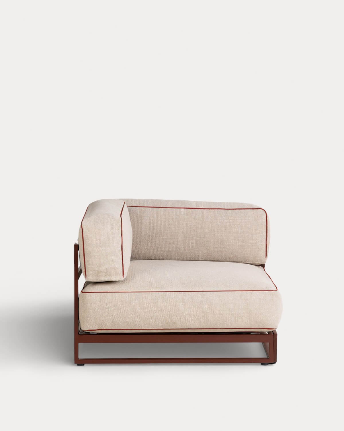 Modulo Angolare da Giardino in Metallo e Tessuto per Divano Modulare Kristen