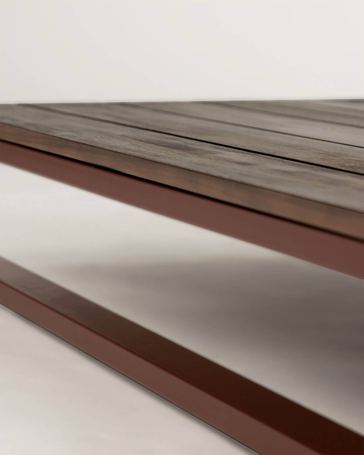 Set da Giardino con 2 Moduli Angolari, Modulo Pouf e Tavolino da Caffè in Metallo e Tessuto Kristen, immagine della galleria 7