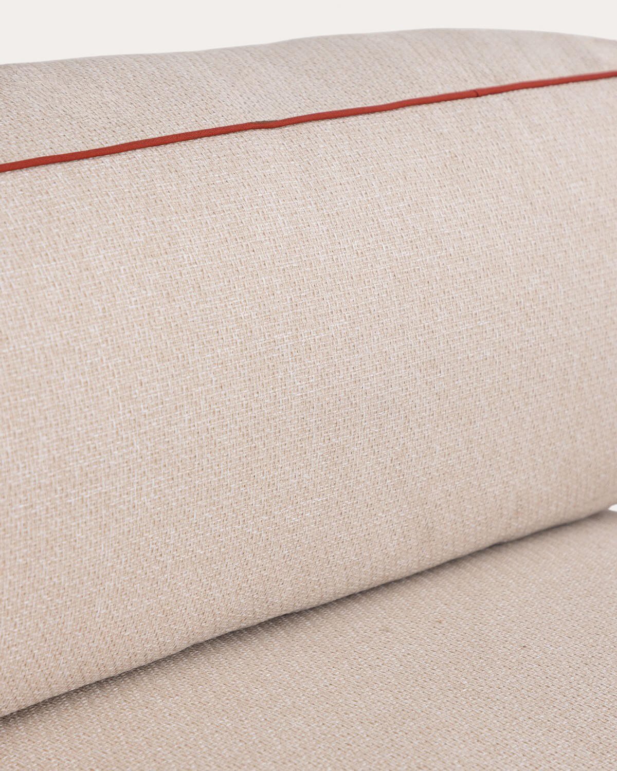 Divano da Giardino Modulare a 3 Pezzi con 2 Moduli Angolari e Modulo Centrale con Pouf in Metallo e Tessuto Kristen, immagine della galleria 5