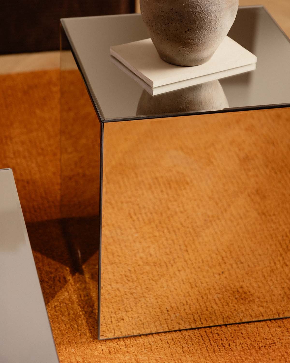 Tavolino Quadrato in Vetro (40x40 cm) Ninel, immagine della galleria 3