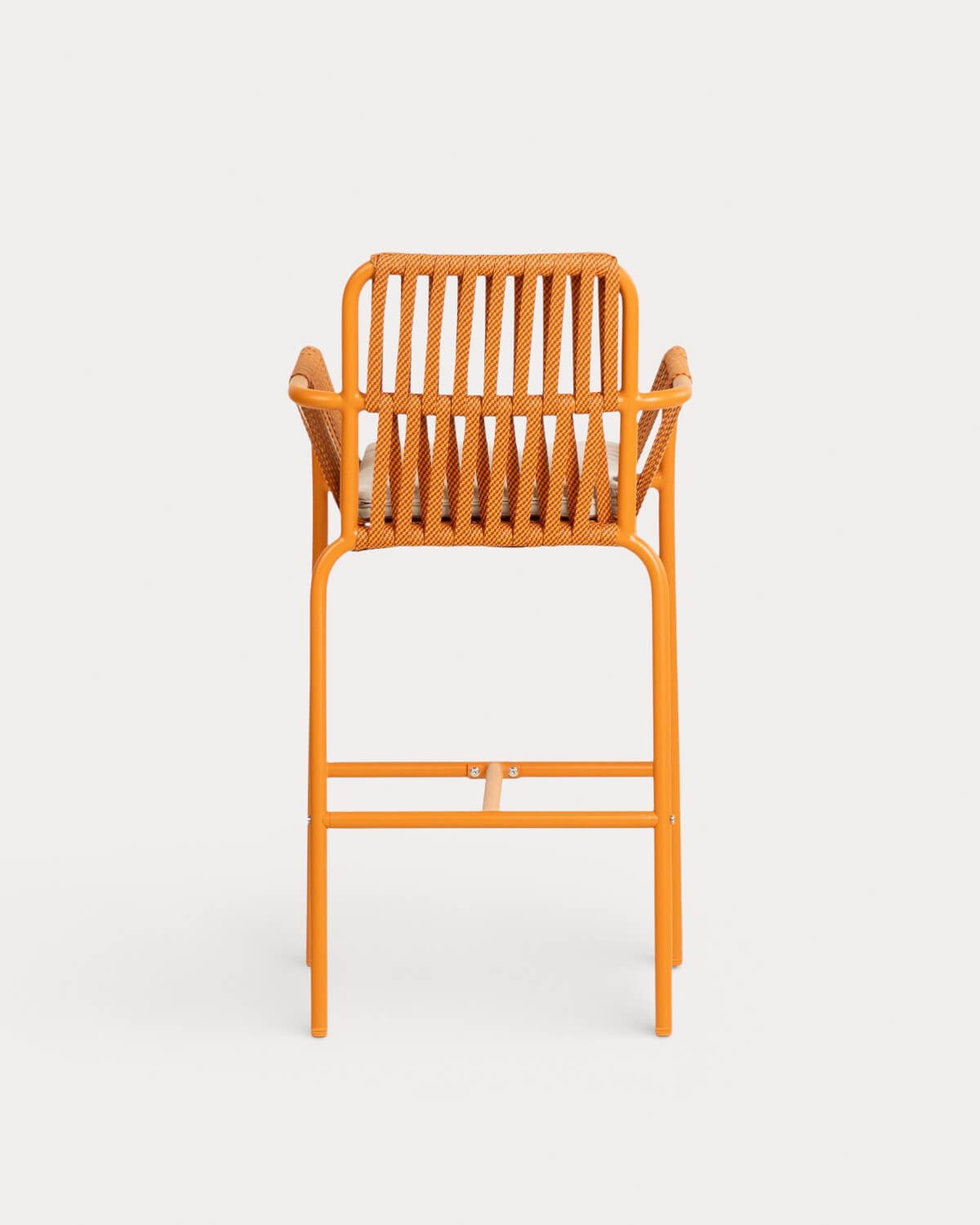 Pack 2 Sgabelli Alti da Esterno in Alluminio e Corda (75 cm) Drian, immagine della galleria 5