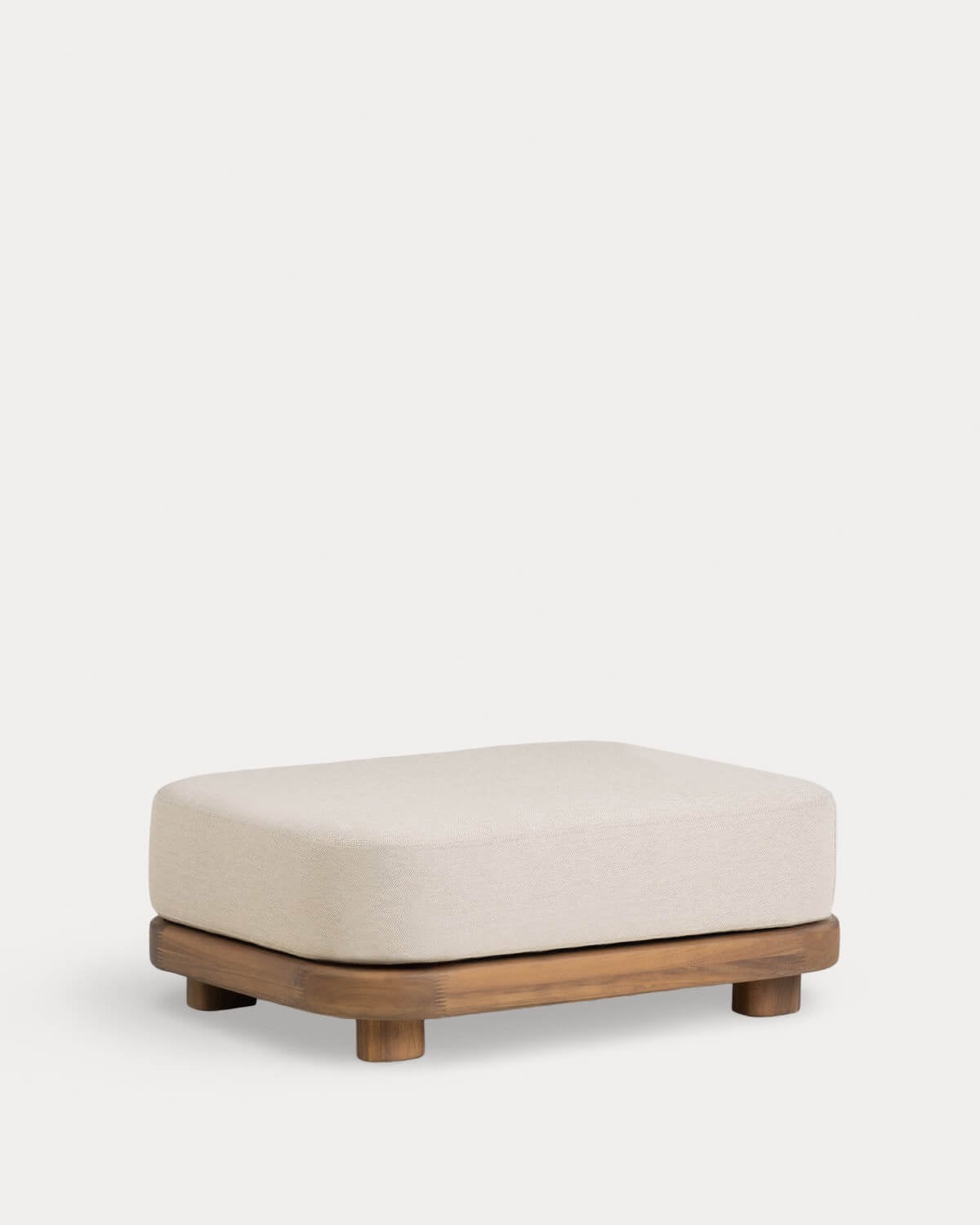 Set da Giardino da 7 Pezzi Divano, Divano Centrale, Divano Angolare, Pouf e Tavolino in Legno di Acacia e Tessuto Redik, immagine della galleria 3