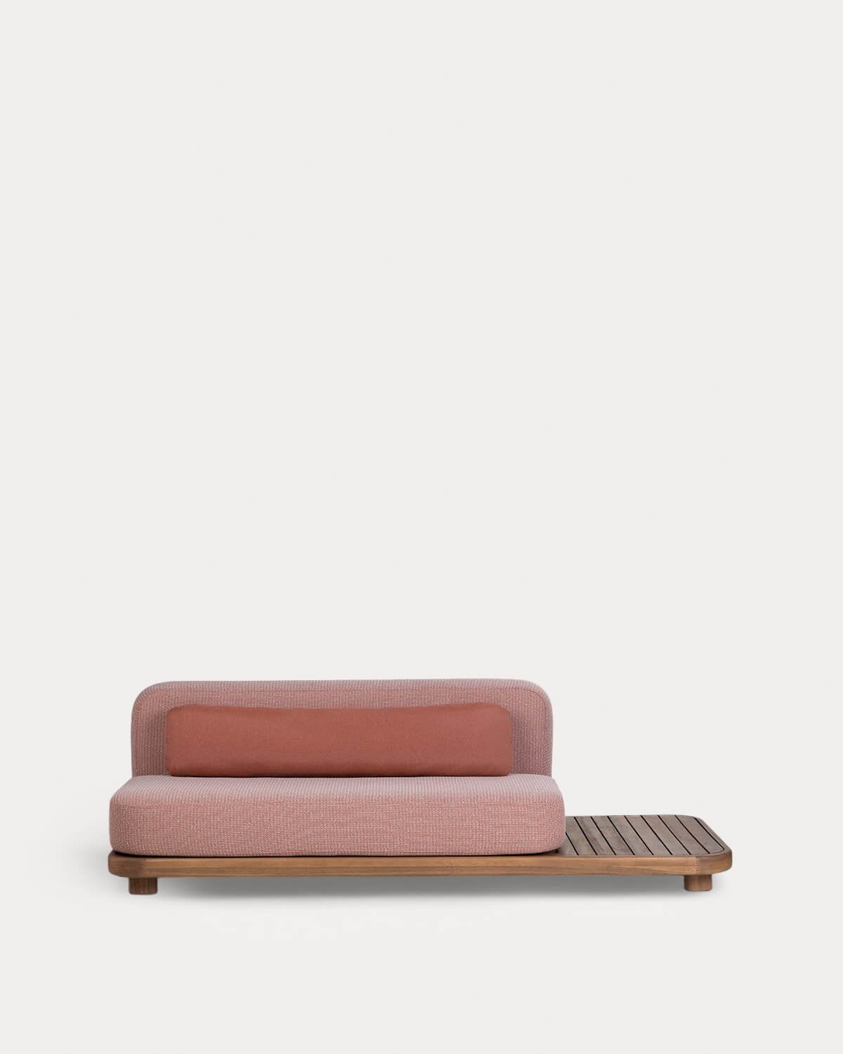 Set da Giardino con 2 Moduli Divano, Modulo Angolare, 2 Moduli Centrali e Tavolino in Legno di Acacia e Tessuto Redik, immagine della galleria 3