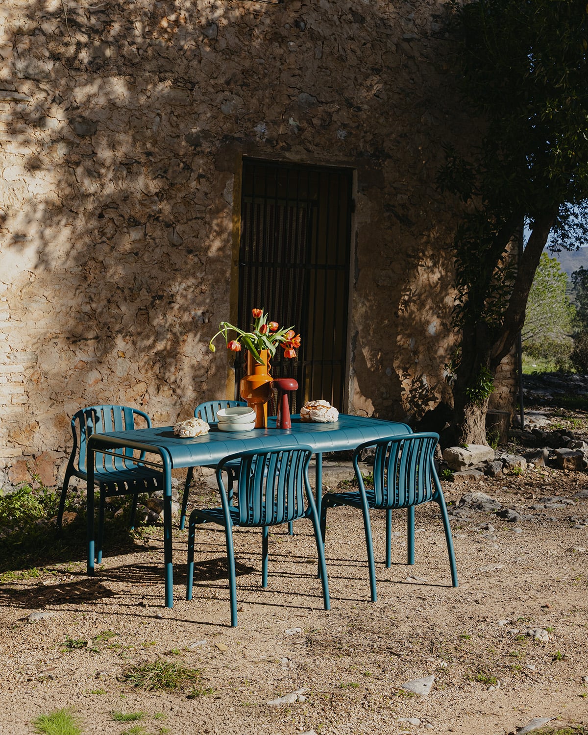 Set Tavolo Rettangolare (153x90 cm) e 4 Sedie da Esterno in Polipropilene Baztan, immagine della galleria 2