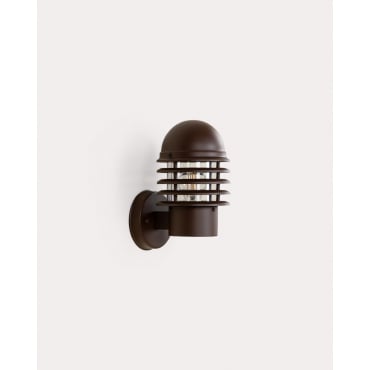 Lampada da Parete per Esterni in Metallo Leora Marrone Cioccolato - The Masie