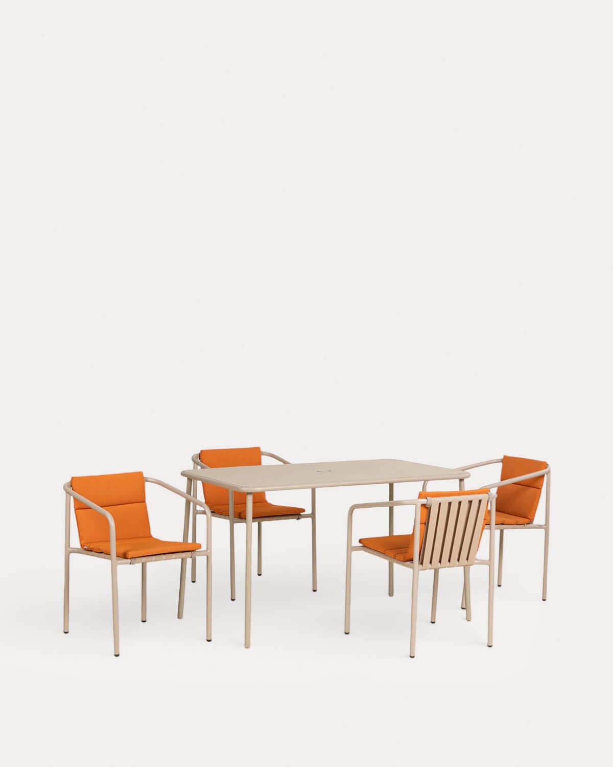 Set Tavolo Rettangolare Mijail (130x80 cm) e 4 Poltrone da Esterno in Metallo Vinke, immagine della galleria 1