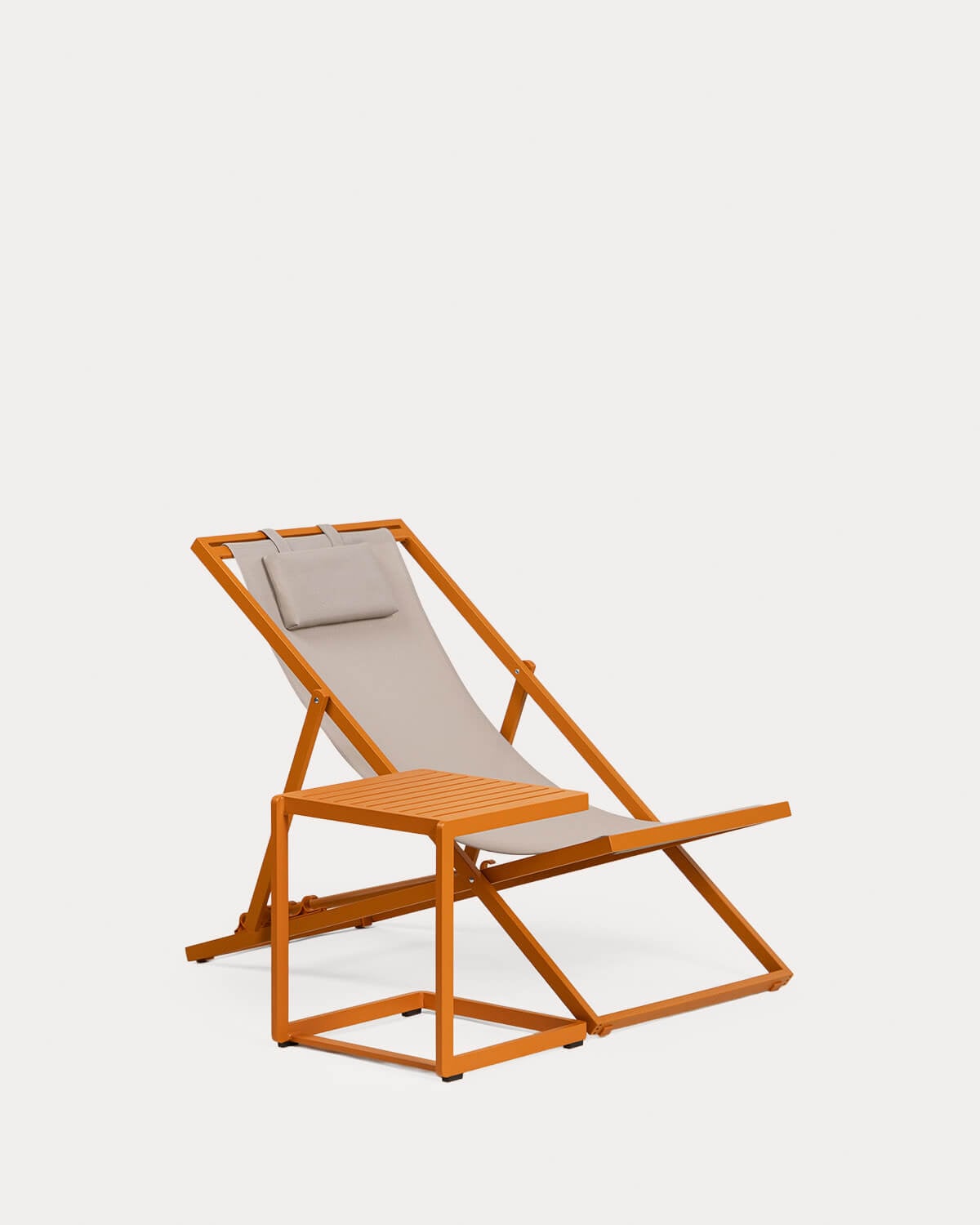 Set di Amaca Reclinabile Rilas e Tavolino Laterale in Alluminio (40x40 cm) Kreta, immagine della galleria 1