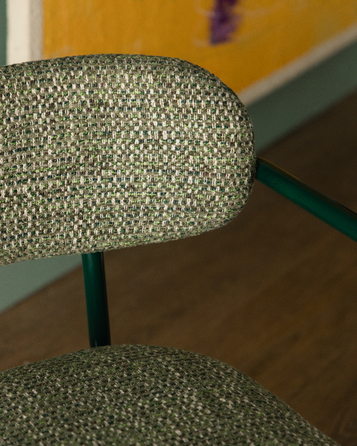 Pack 4 Sedie da Pranzo in Metallo e Tessuto Yeray, immagine della galleria 3