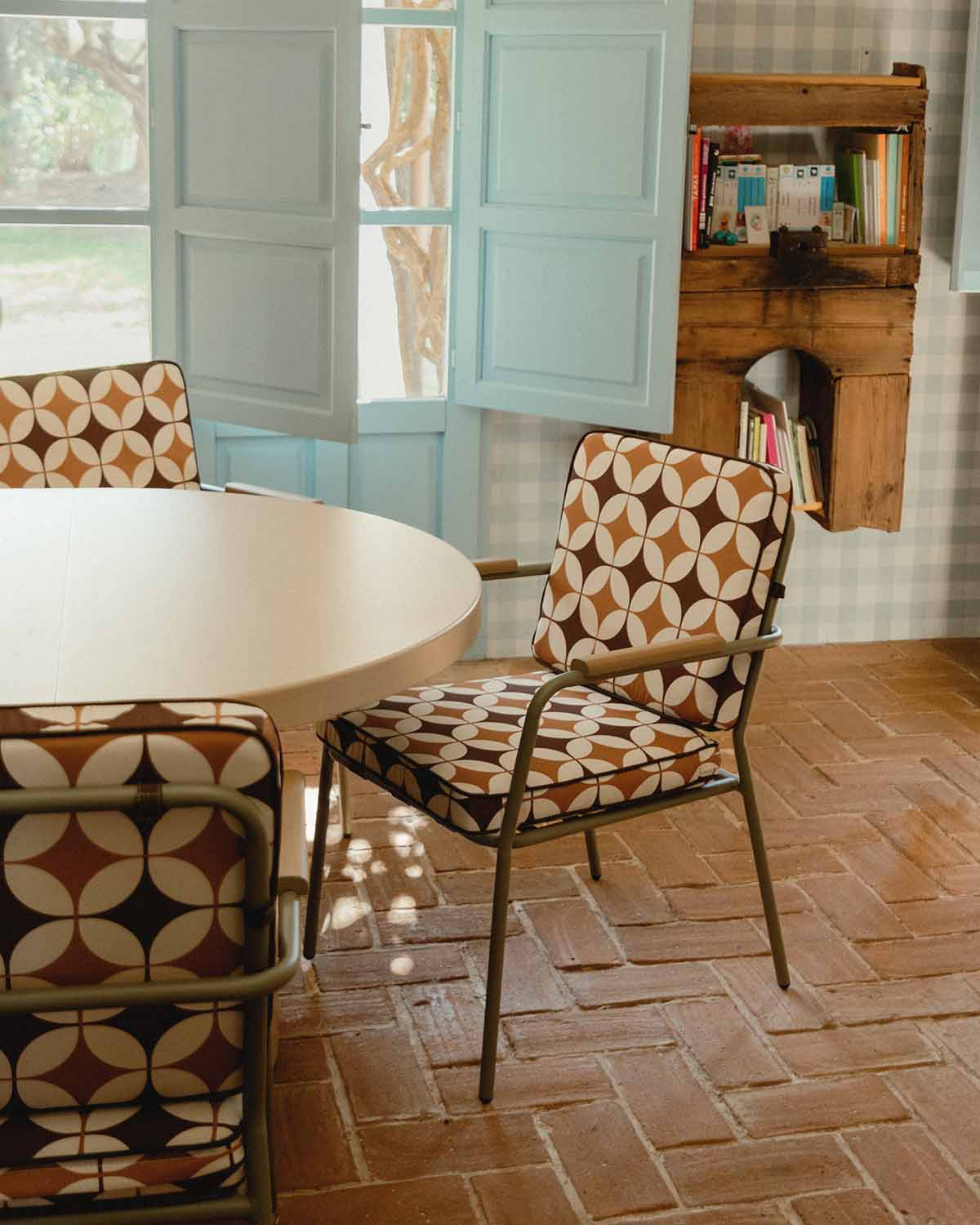 Pack 2 Sedie da Pranzo in Metallo e Tessuto Edimbra, immagine della galleria 2