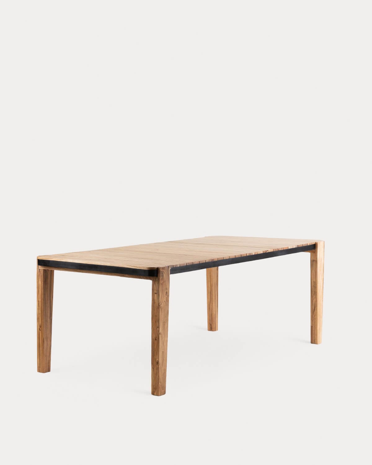 Set Tavolo Rettangolare (200x100 cm) Lizzy e 8 Sedie da Esterno Tanon in Legno di Acacia con Braccioli, immagine della galleria 2