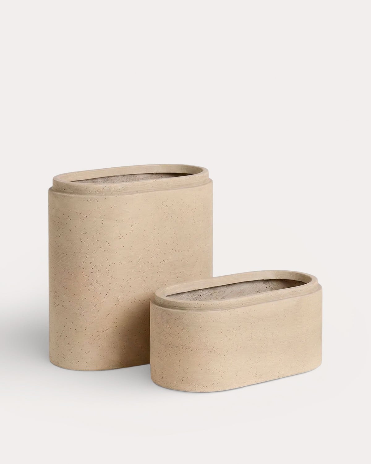 Set di 2 Fioriere Allungate in Cemento Bieito, immagine della galleria 1