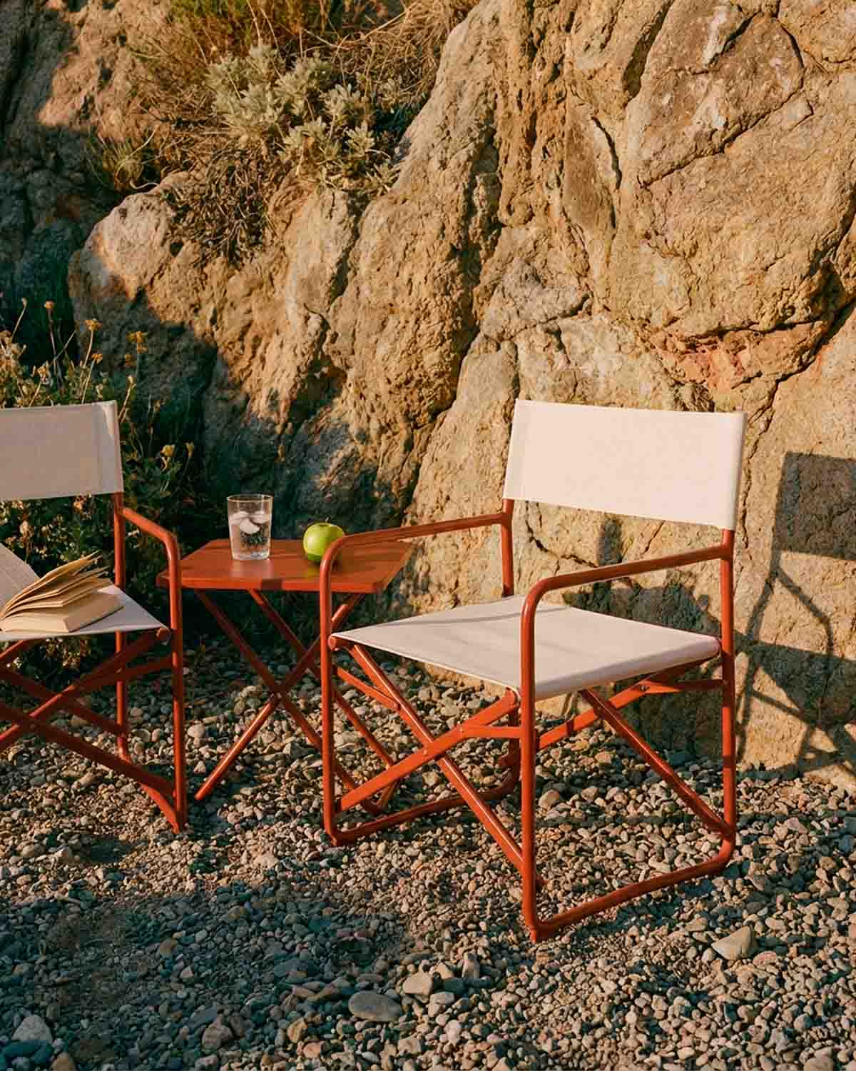 Pack da 2 Poltrone da Giardino Pieghevoli in Metallo e Tessuto Bowye, immagine della galleria 2