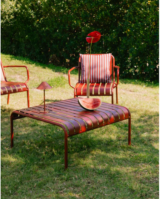 Tavolino da Caffè Rettangolare in Metallo per Esterni (85x80 cm) Tavo