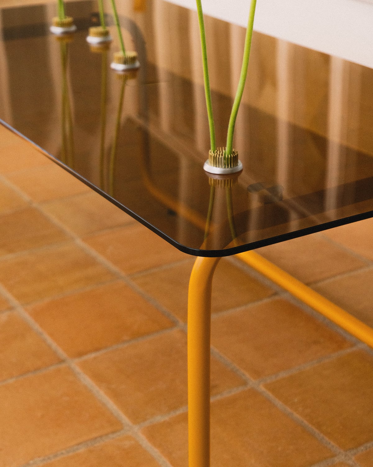 Tavolino da Esterno in Metallo e Vetro Temperato (120x60 cm) Mitha, immagine della galleria 3