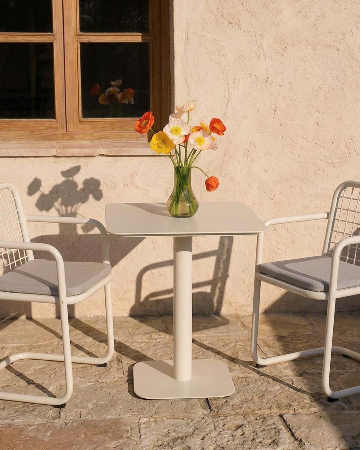 Tavolo da Esterno Quadrato in Metallo (70x70 cm) Zoilo , immagine della galleria 2