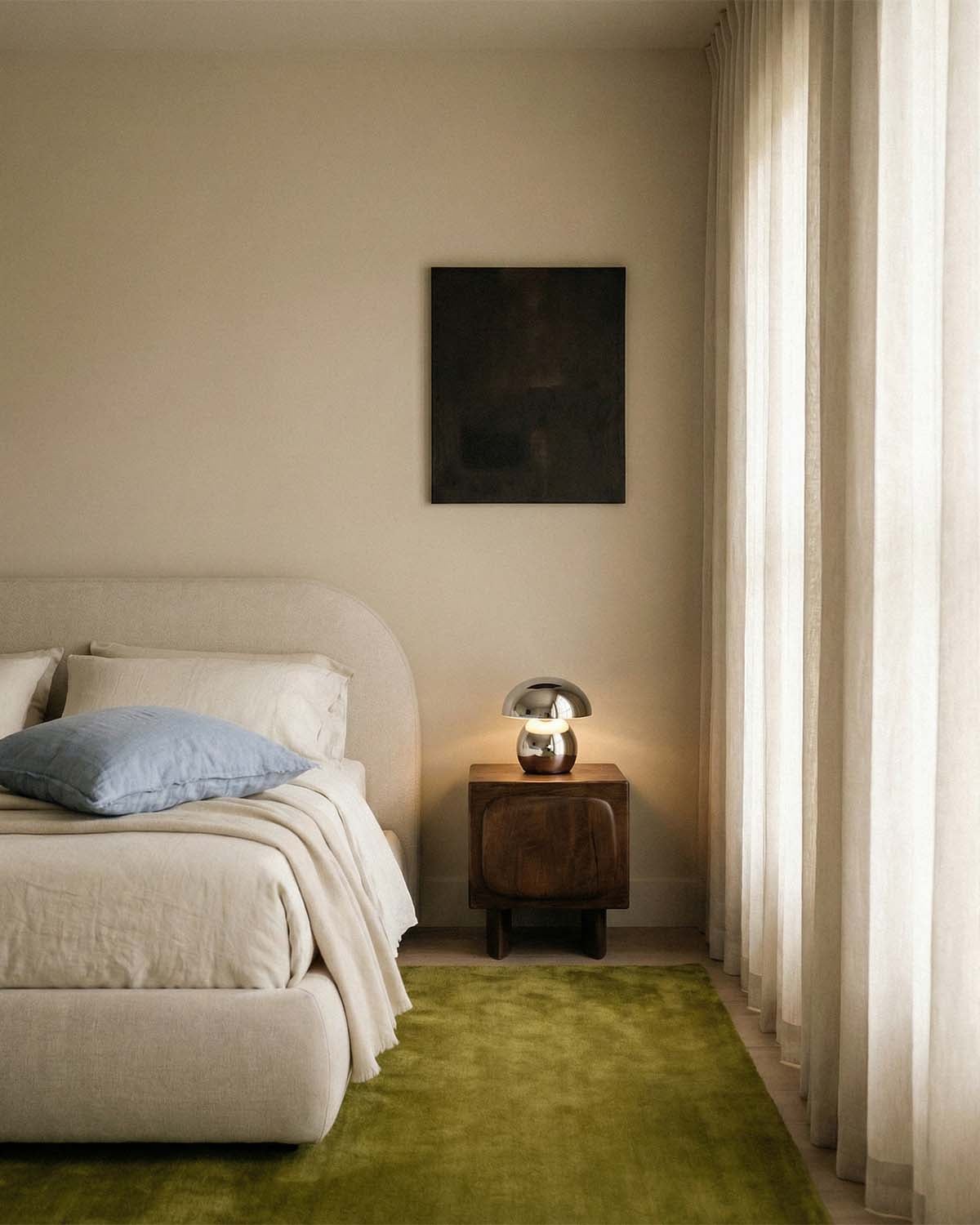 Comodino in Legno di Mango con Vano Portaoggetti (45x41 cm) Orlean, immagine della galleria 2