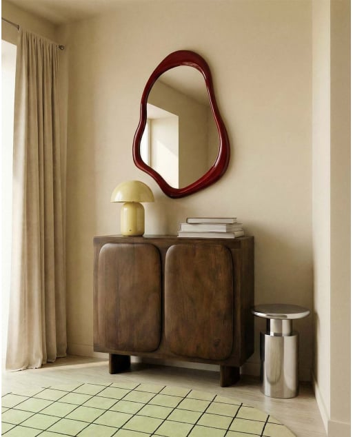 Credenza Bassa con 2 Ante in Legno di Mango Orlean