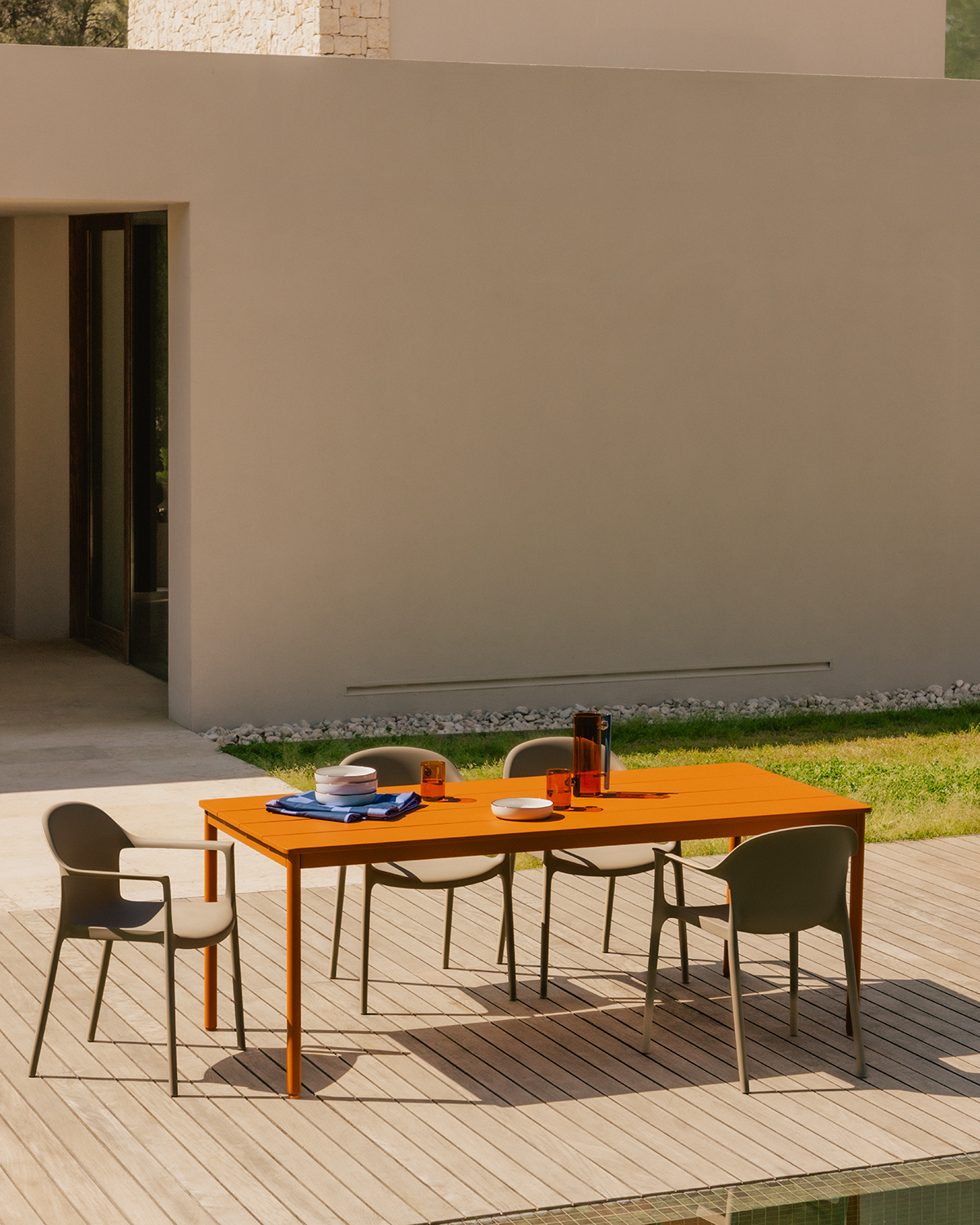 Tavolo da Esterno Rettangolare in Metallo (200x90 cm) Dessie, immagine della galleria 2