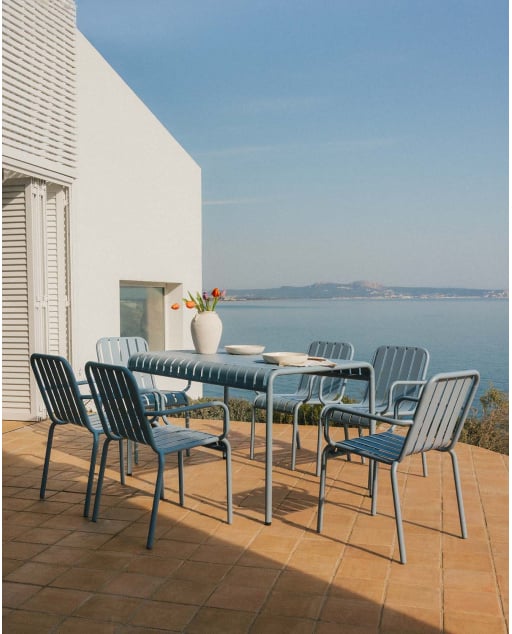 Tavolo da Esterno Rettangolare in Metallo (130x80 cm) Tavo