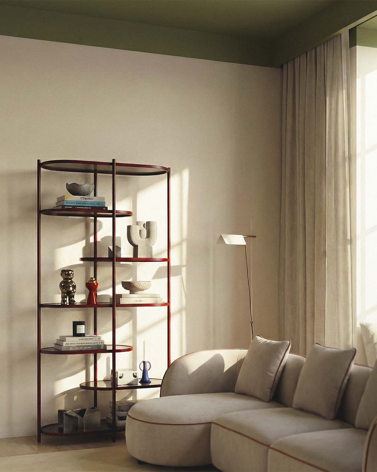 Libreria in Metallo e Vetro Temperato (190x85 cm) Yerry, immagine della galleria 2