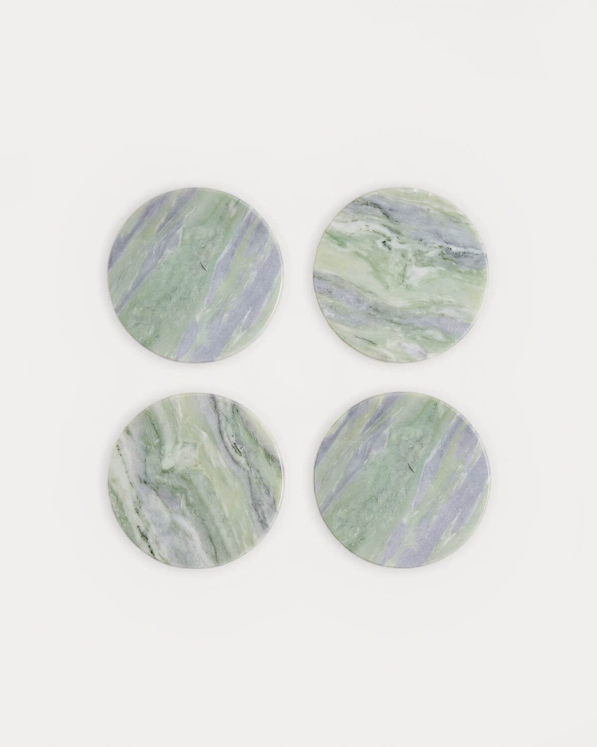 Set di 4 Sottobicchieri Rotondi in Marmo (Ø10 cm) Minao, immagine della galleria 2