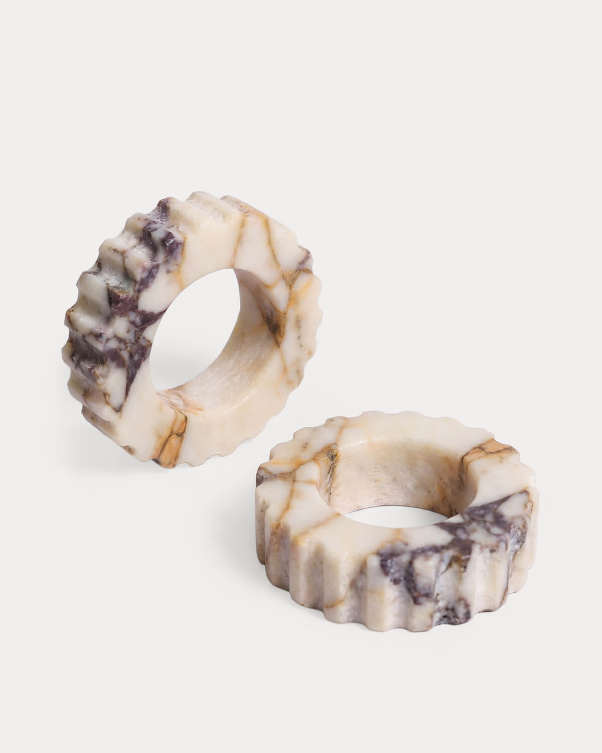 Set di 2 Anelli Portatovaglioli in Marmo (Ø5 cm) Neidka, immagine della galleria 1