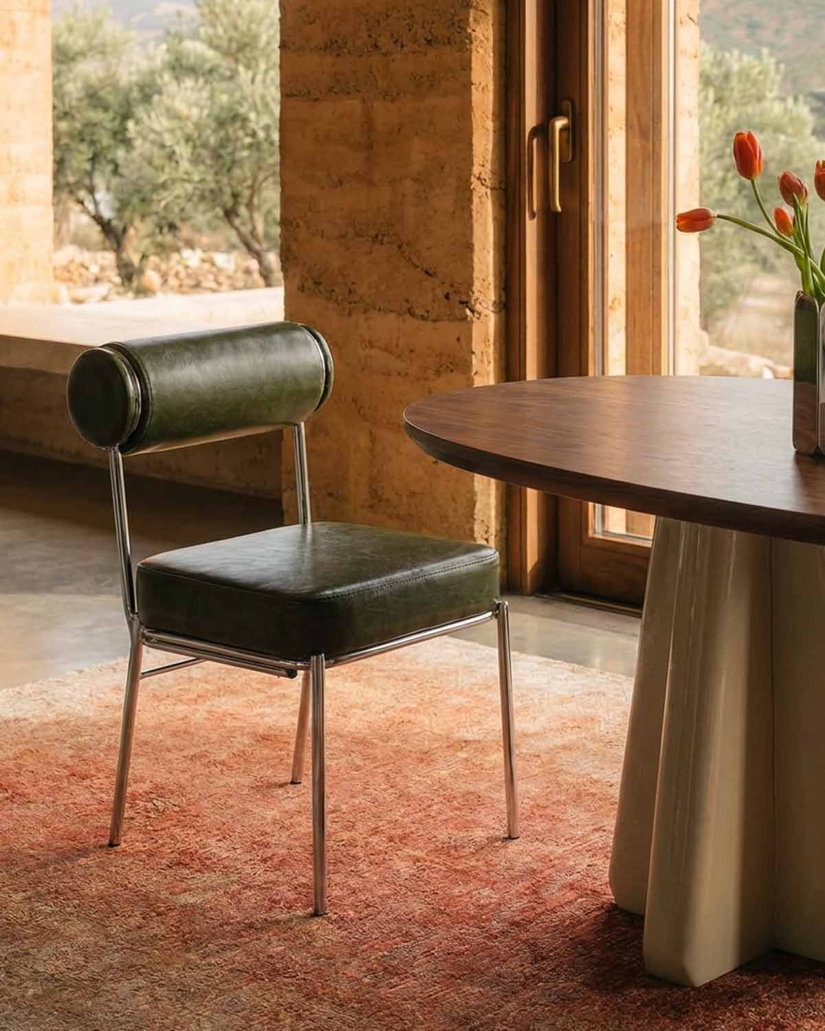 Pack 2 Sedie da Pranzo in Similpelle e Metallo Elin, immagine della galleria 2