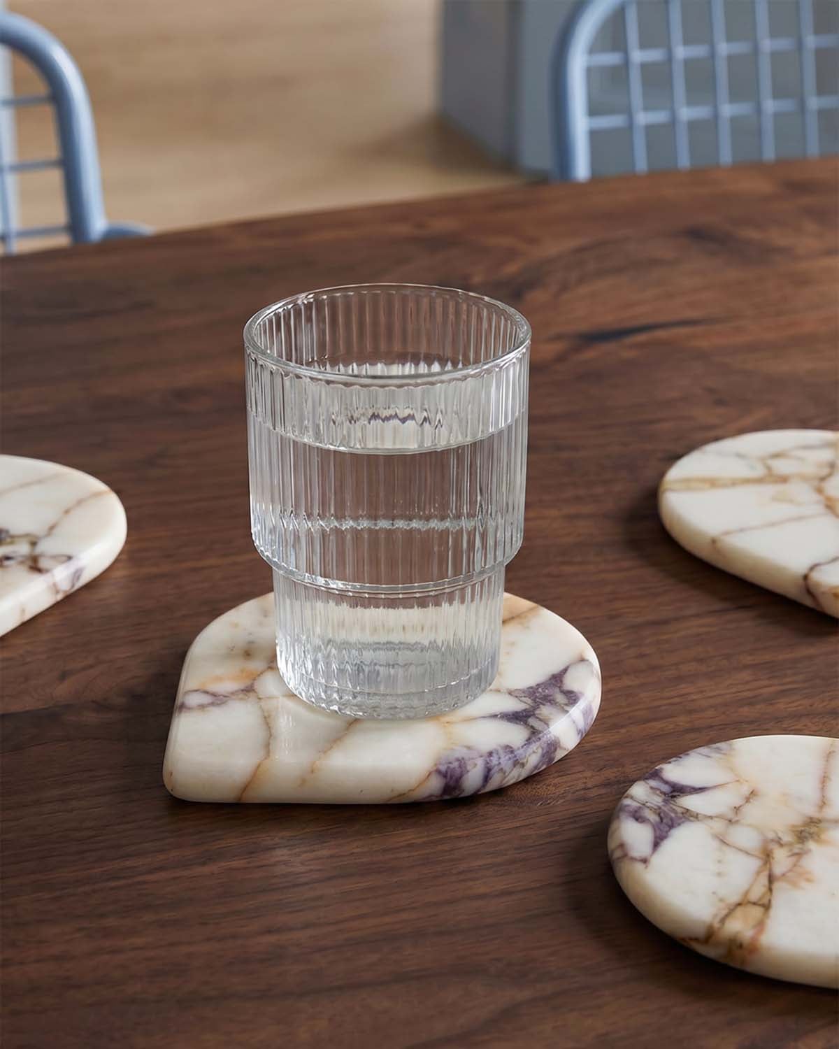 Set di 4 Sottobicchieri Rotondi in Marmo Hatem, immagine della galleria 2