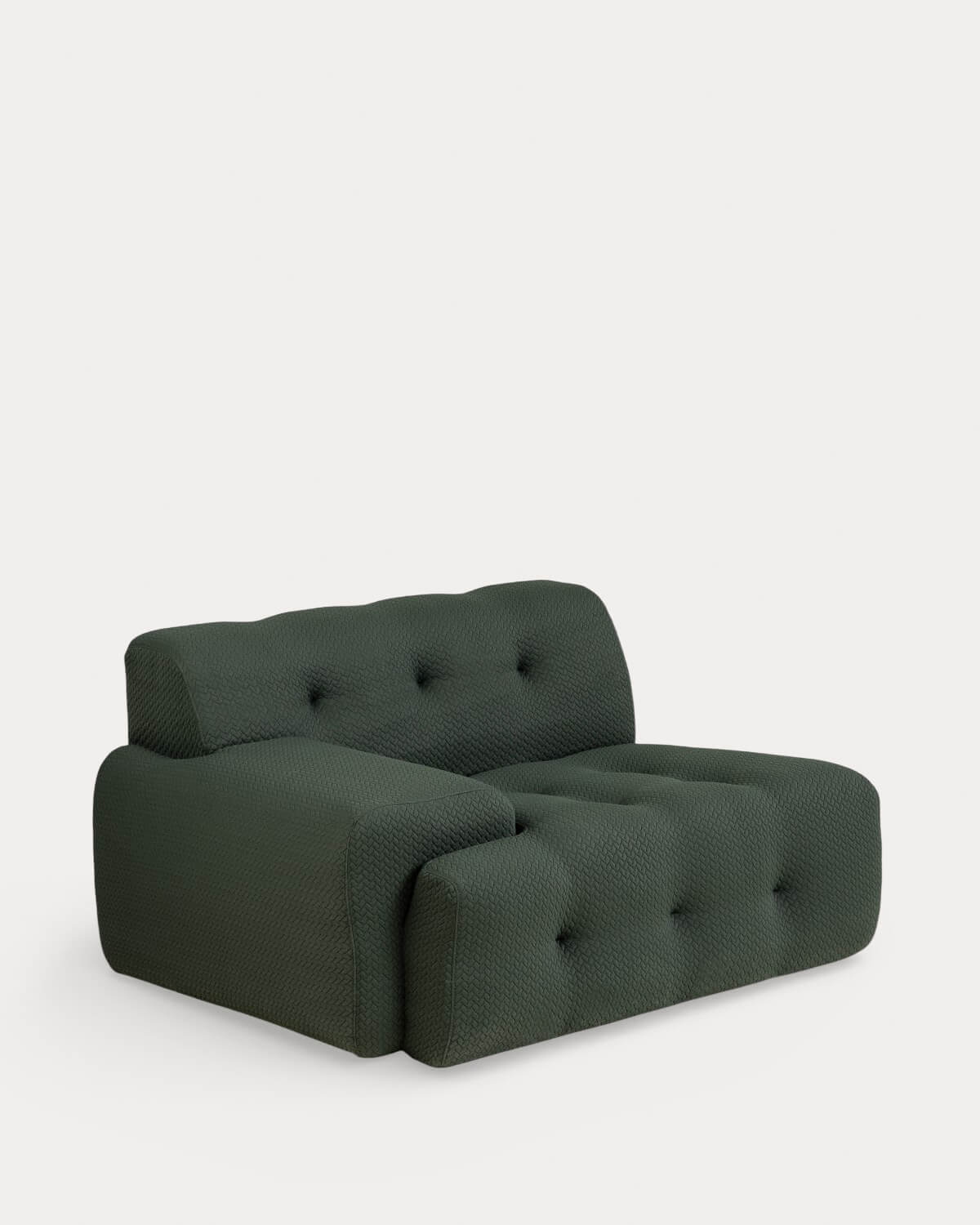Divano ModulareSottovuoto 2 Pezzi Modulo Angolare e Modulo Centrale con Modulo Pouf in Tessuto Nahual, immagine della galleria 3