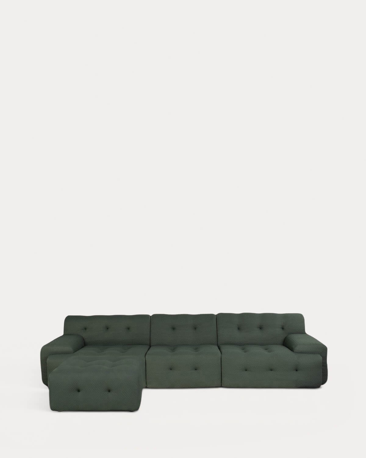 Divano Modulare Sottovuoto a 3 pezzi con 2 Moduli Angolari, Modulo Centrale e Pouf in Tessuto Nahual, immagine della galleria 1