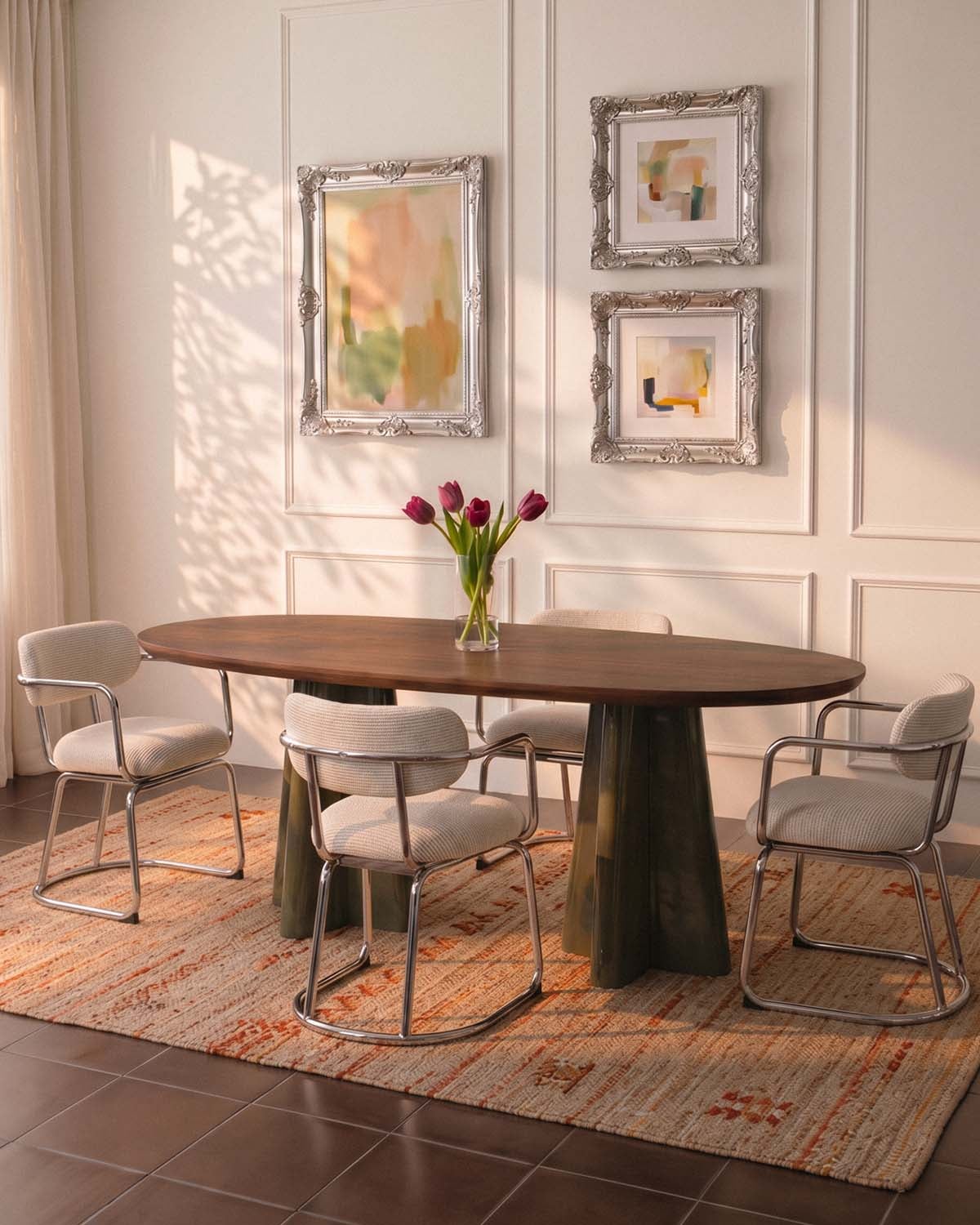 Tavolo da Pranzo Ovale in Legno (220x110 cm) Roxenna, immagine della galleria 2