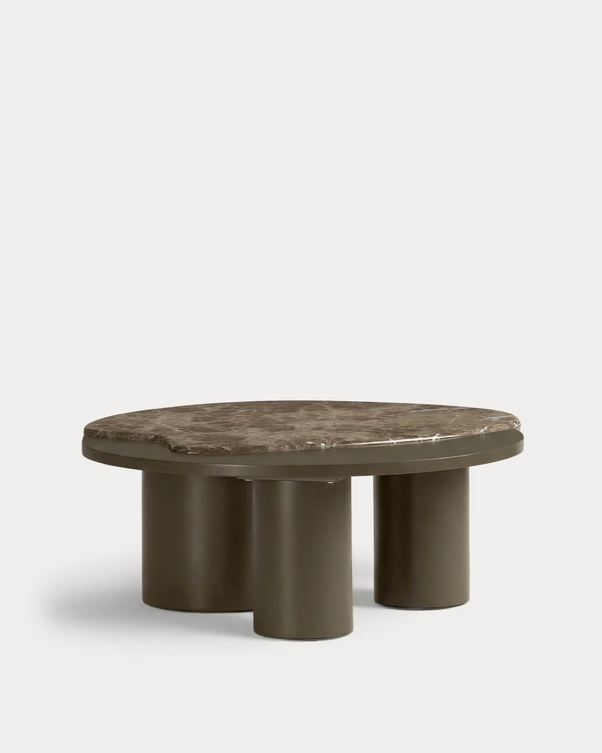 Tavolino da Caffè in Marmo e Legno (80x73 cm) Zenia, immagine della galleria 1